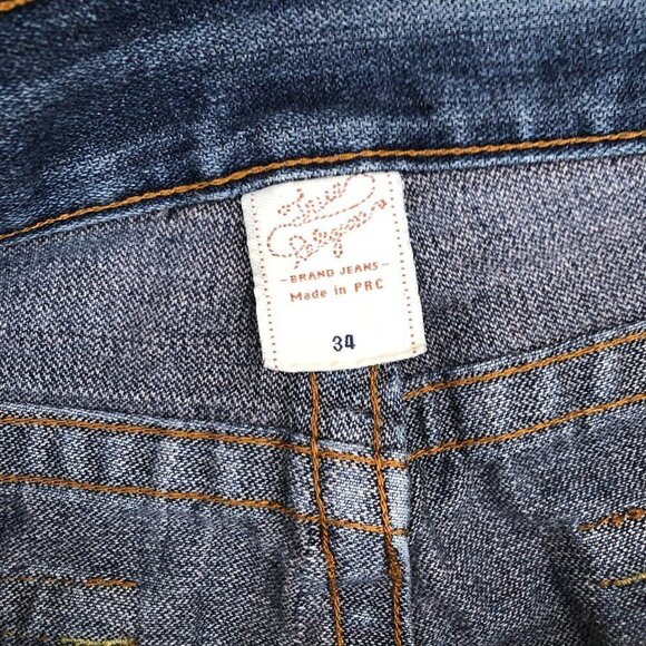 VINTAGE True Religion Jeans Size 34 Red Horseshoe - Picture 5 of 10